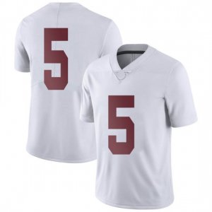 NCAA Youth Alabama Crimson Tide #5 Javon Baker Stitched College Nike Authentic No Name White Football Jersey QD17E10GG
